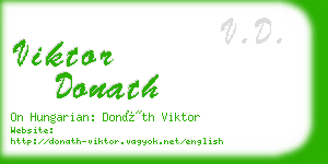 viktor donath business card